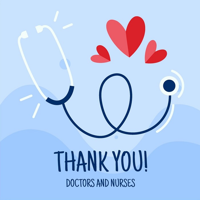Thank you, doctors and nurses!